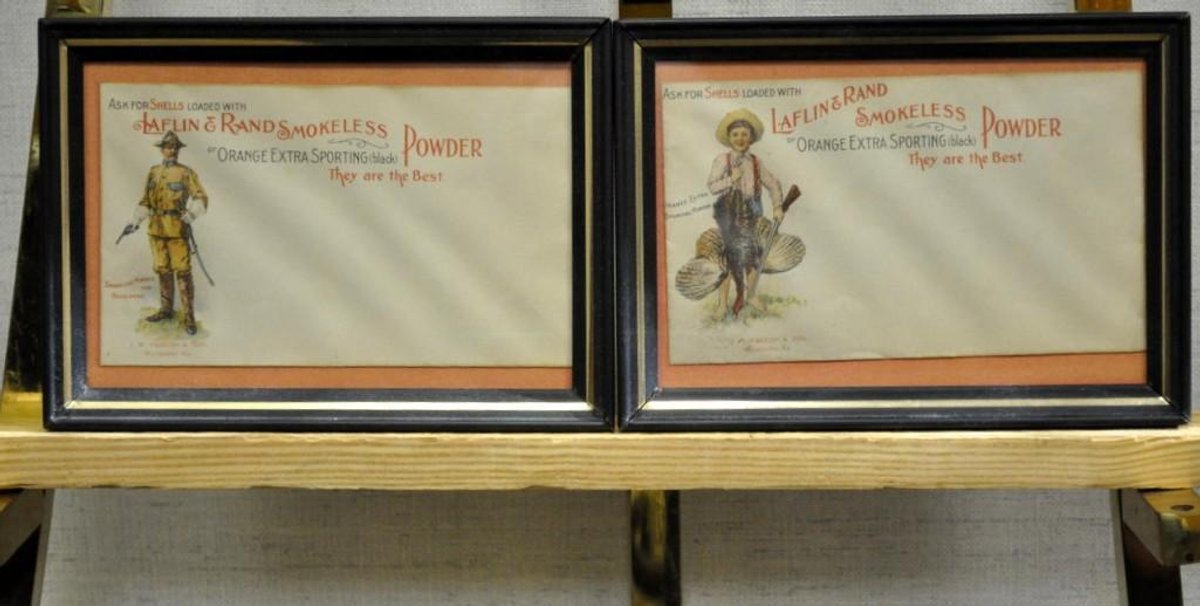Pair of Framed Advertising Envelopes for Lauflin & Rand Powder Co.