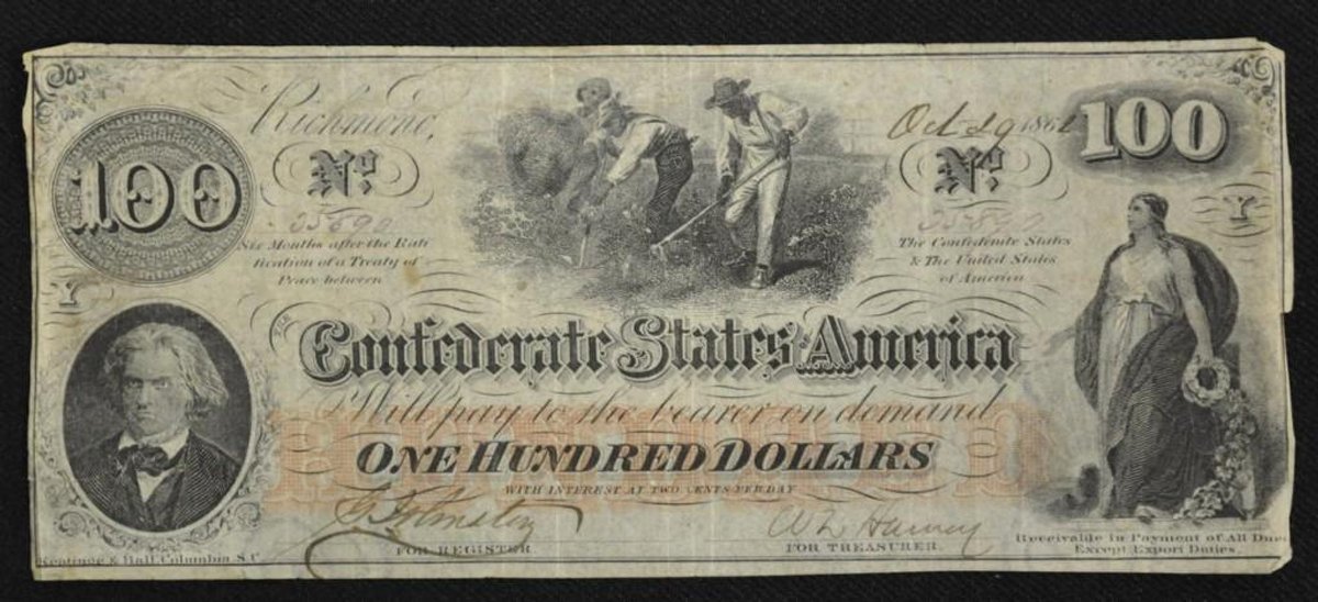 1862 $100 Confederate States of American Note - T41