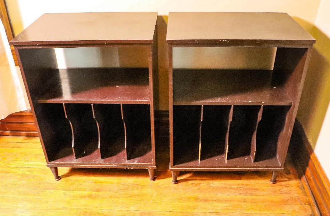 Two Mid Century Modern Record Cabinets