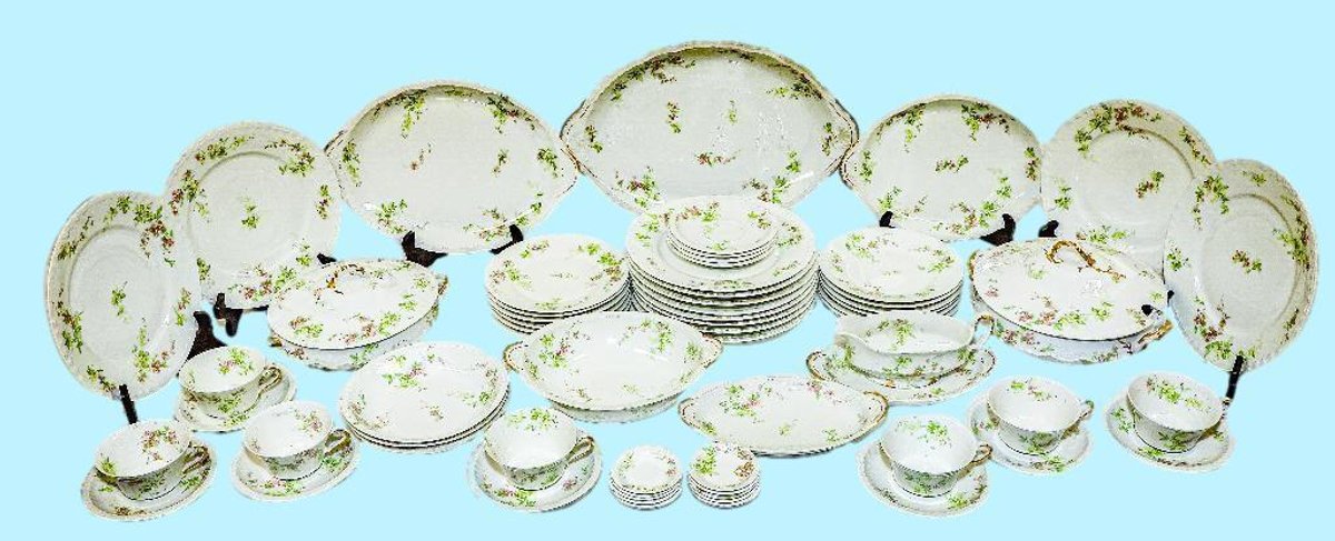 Haviland China in Apple Blossom Pattern