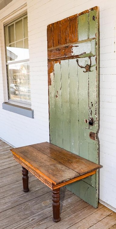 Architectural Salvage Marriage Door and Table