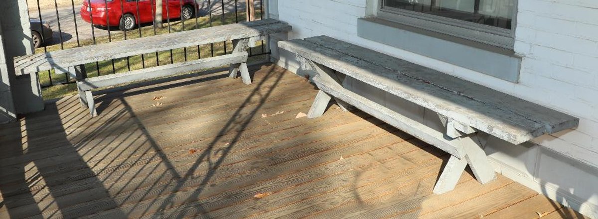 Pair of Older Porch Benches