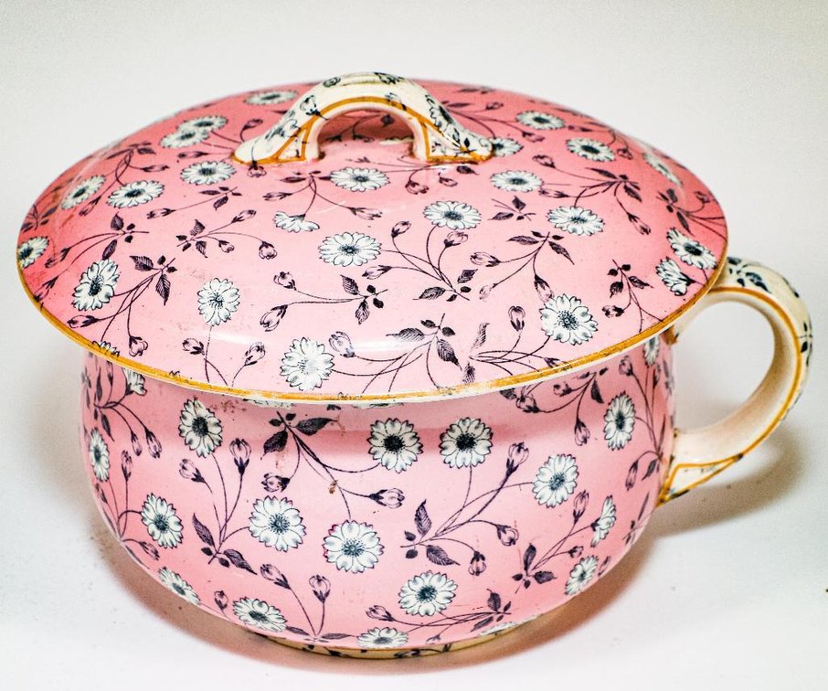 Pink Floral Chamber Pot