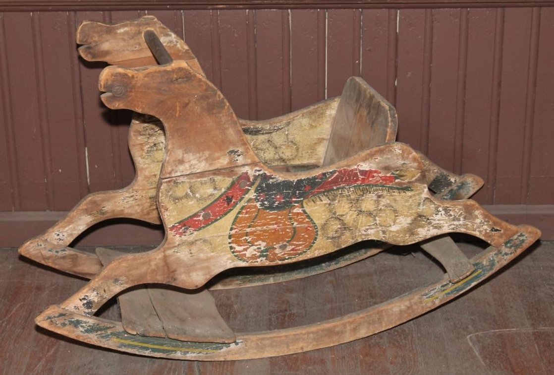 Circa 1940 Wooden Rocking Horse from Joe Ley's Private Collection