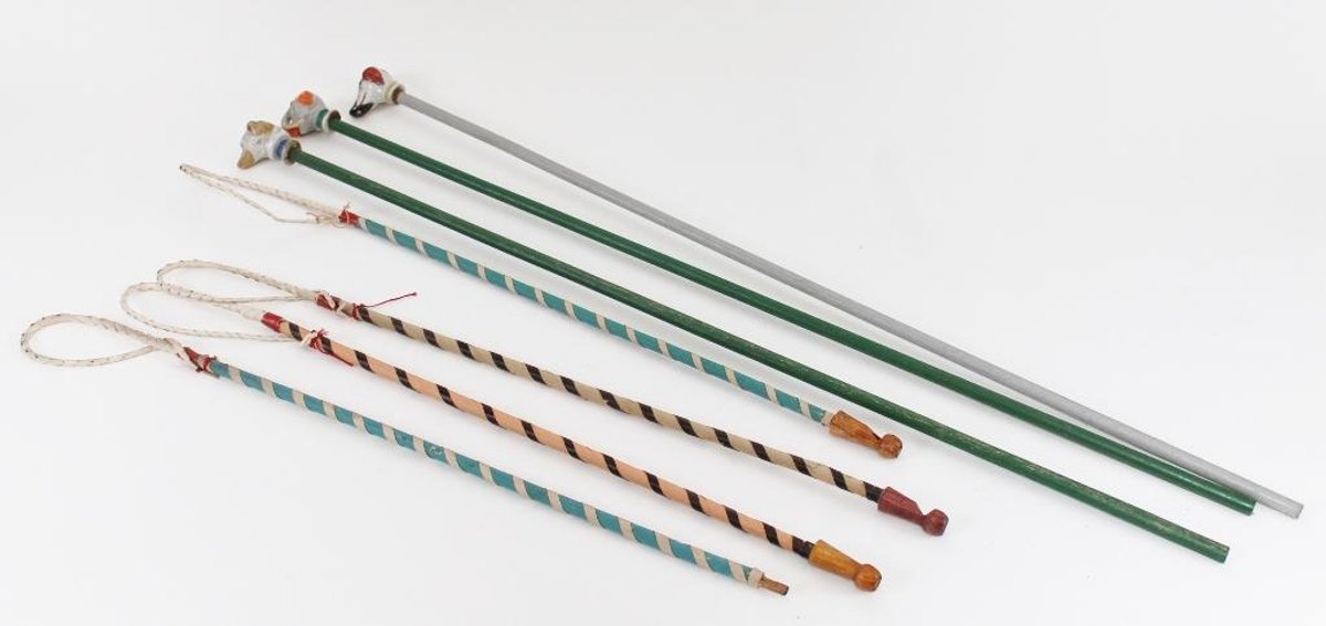 Fontaine/Fountain Ferry Carnival Prize Canes and Porcelain Animal Heads from Joe Ley's Private Collection