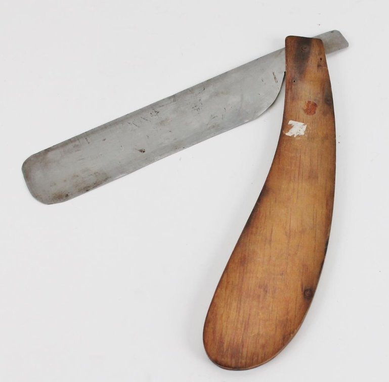 Oversized Straight Razor Advertising from Joe Ley's Private Collection
