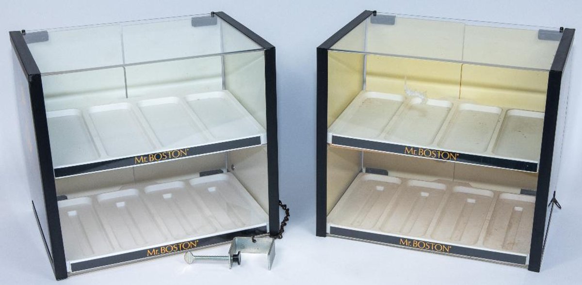 Two Mr. Boston Innkeepers Tradition Store Display/Advertising Units