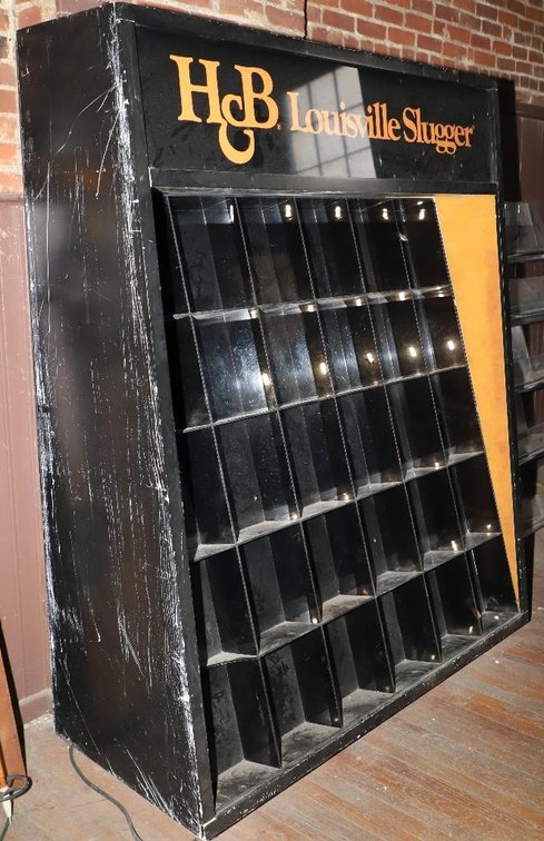 Louisville Slugger Rolling Display Case
