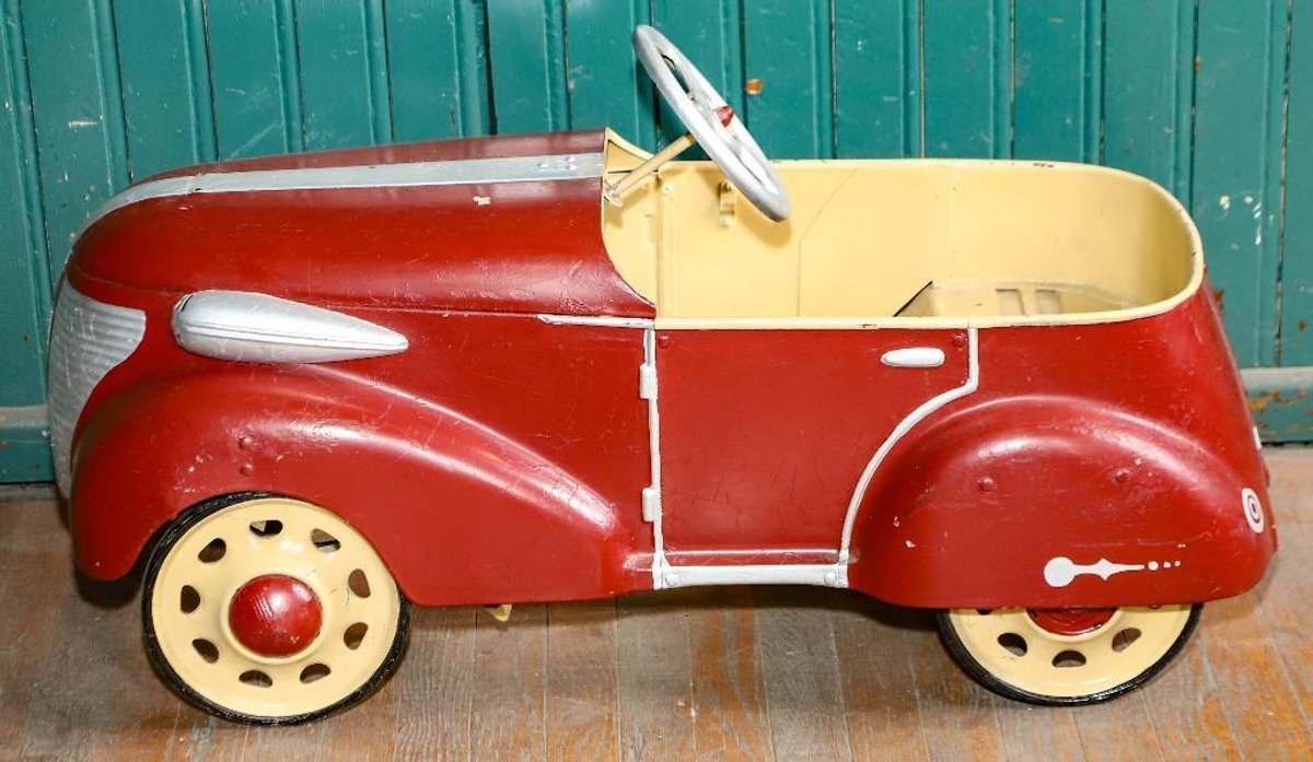 Circa 1940's Metal Pedal Car