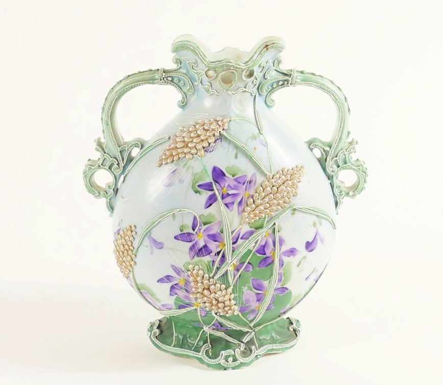 Nippon Style Double Handled Vase