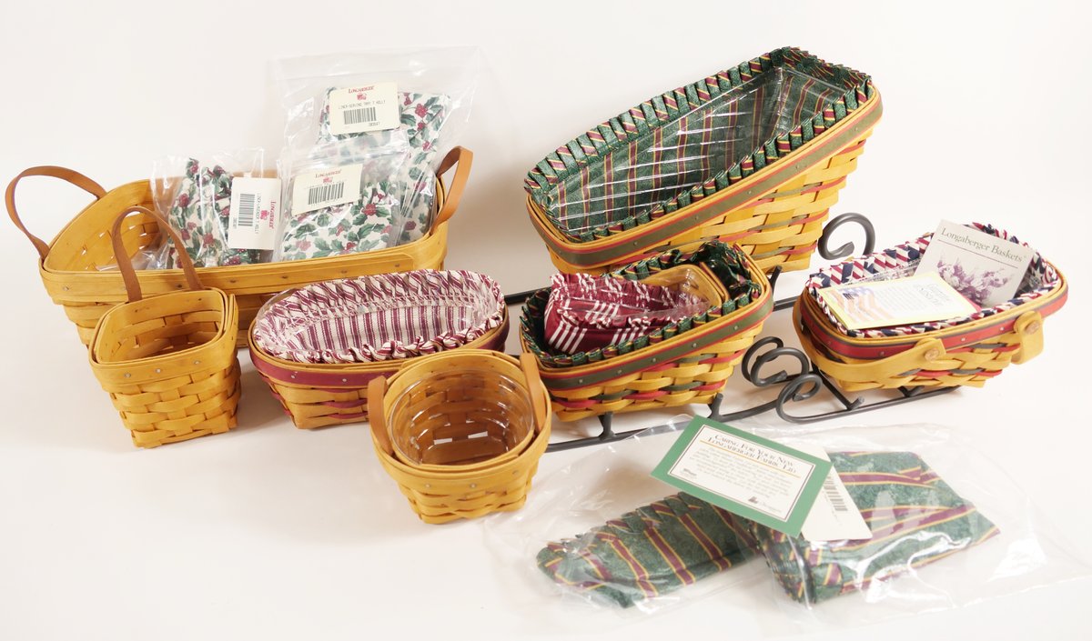Christmas Longaberger Baskets and Liners