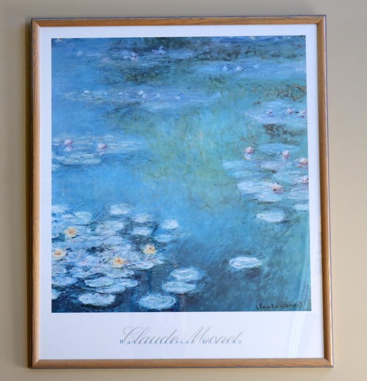 Monet's "Waterlilies at Giverny" large framed print