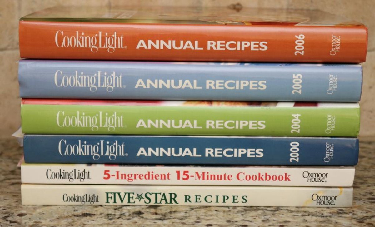 (6) "Cooking Light" cookbooks