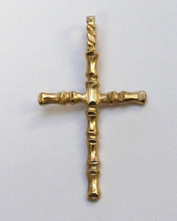14k gold cross pendant