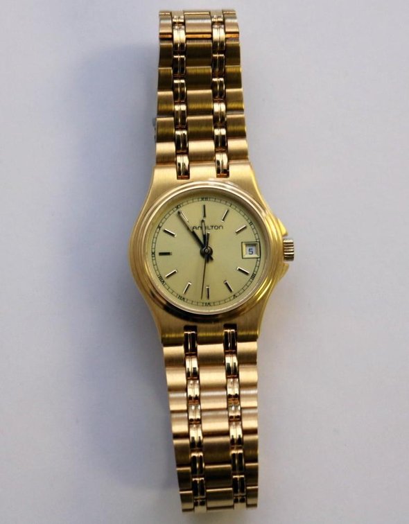 Ladies gold tone Hamilton watch
