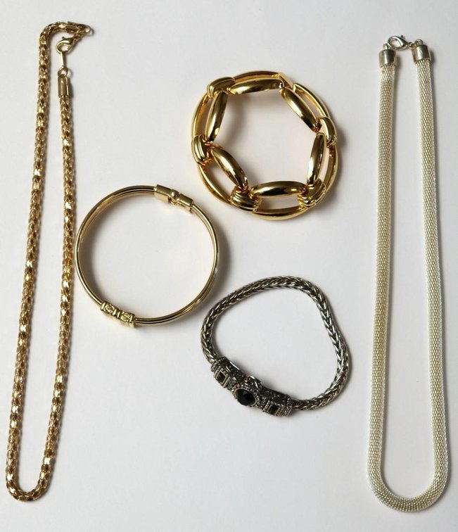Gold and silver costume jewelry