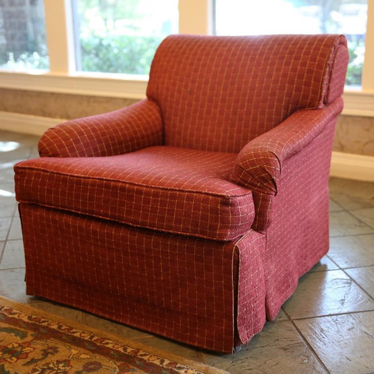 Overstuffed Upholstered Armchair