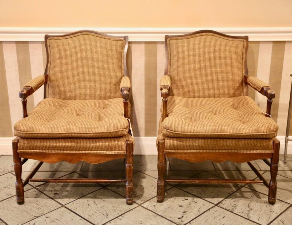 Bergere Style Armchairs