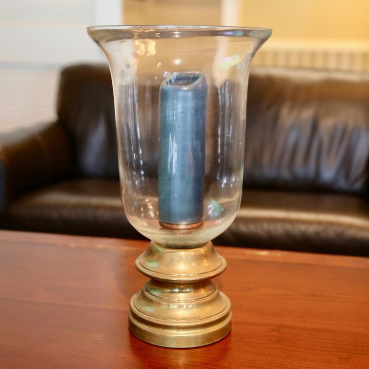 Glass & Brass Candle Holder