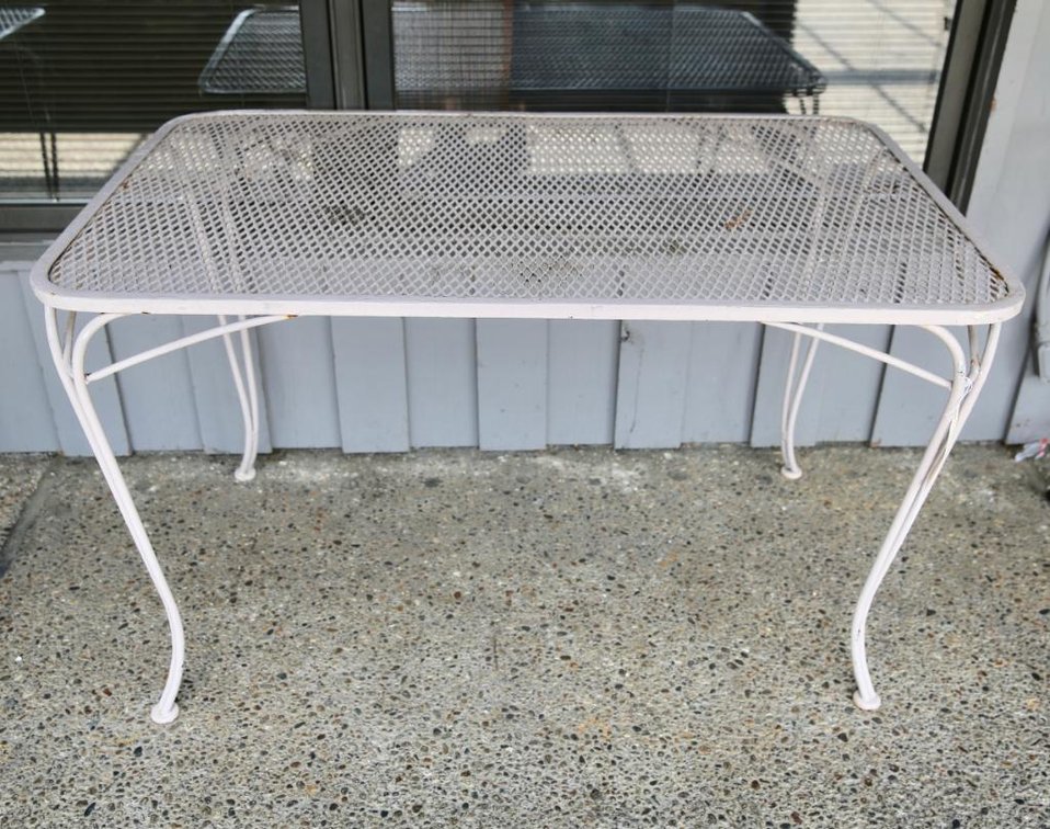 Rectangular Grid-Top Steel Table