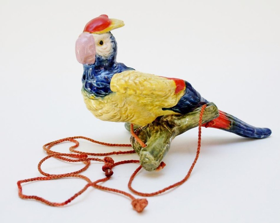 Vintage Hanging Parrot Planter
