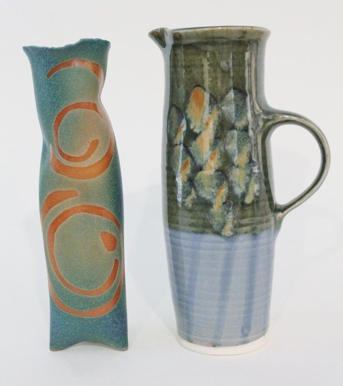 Pottery Pitcher and Vase