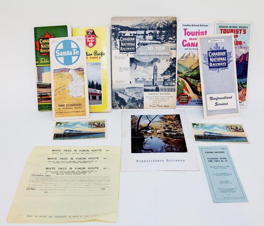 Vintage Railroad Paper Ephemera