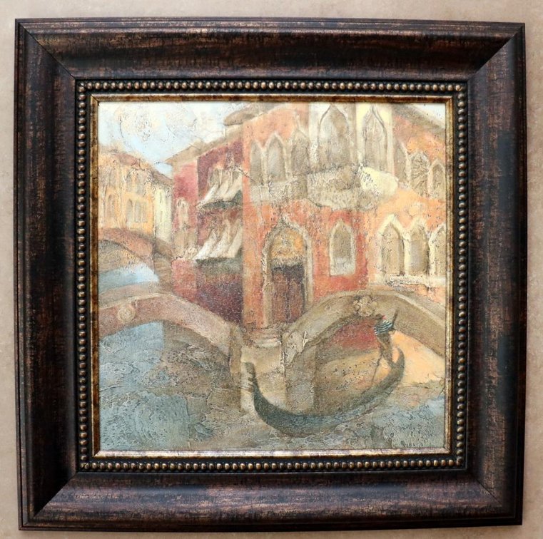 Man on Gondola Framed Art