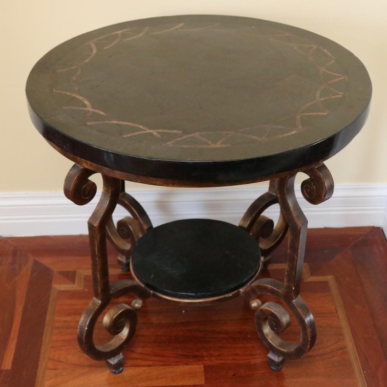 Inlay Style Top Side Table
