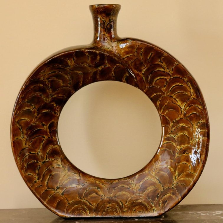 Circular Brown Vase