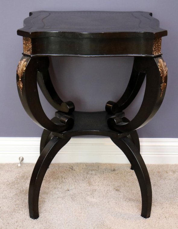 Greek Key Inlay Side Table