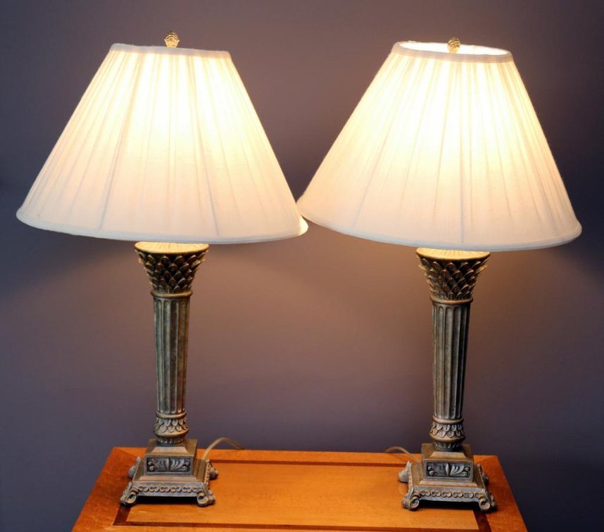 (2) Neoclassical Style Table Lamps