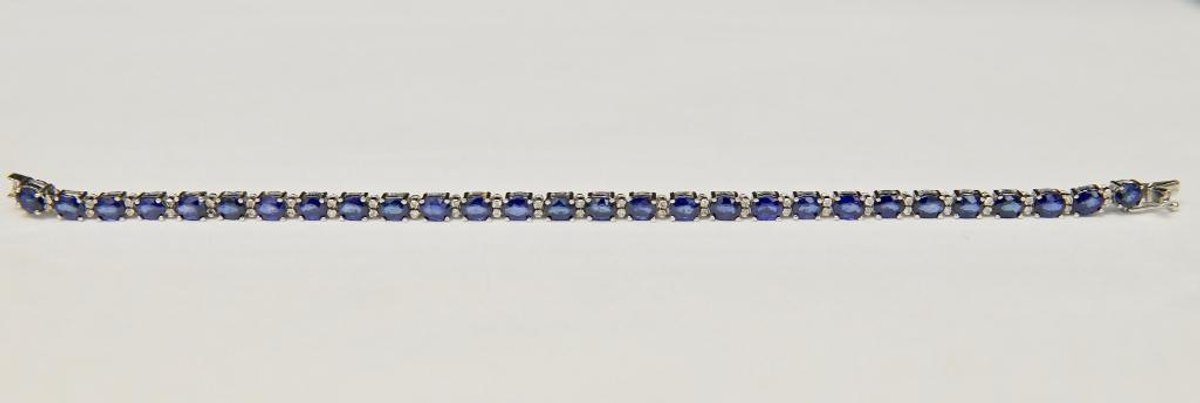 14k Gold, Diamond and Sapphire Bracelet