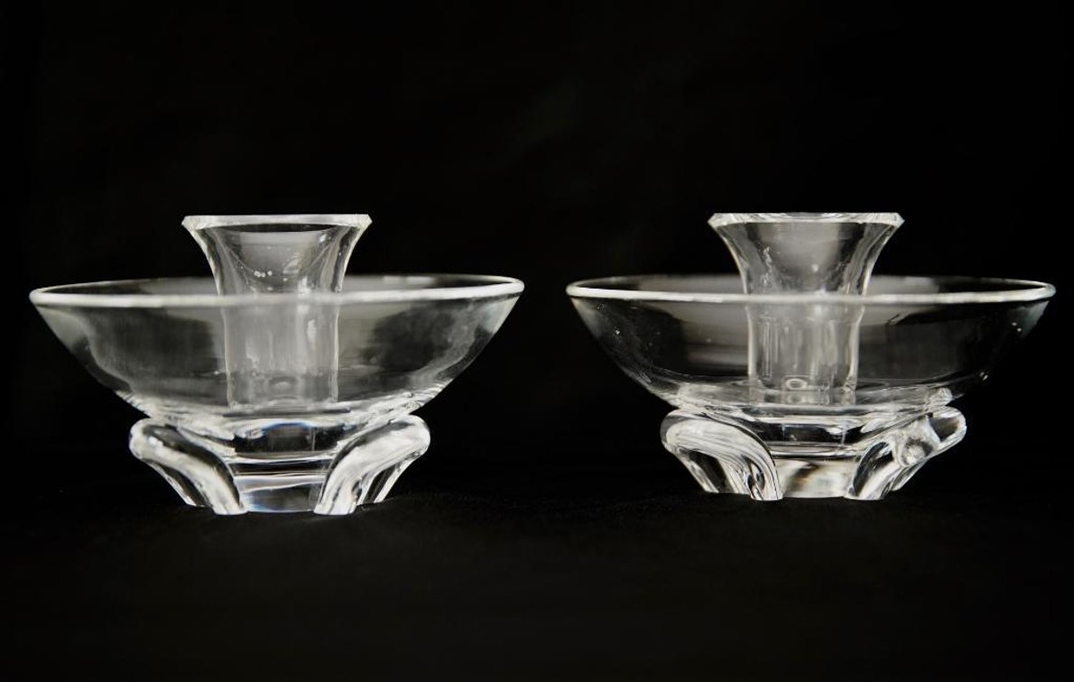 Steuben Glass Candlesticks