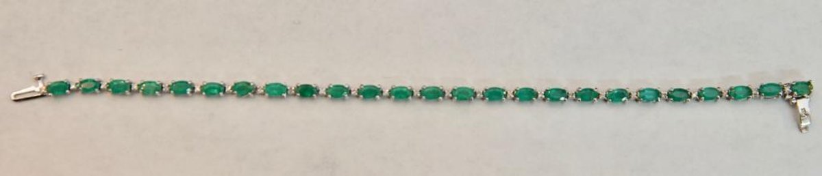 14k Emerald and Diamond Bracelet