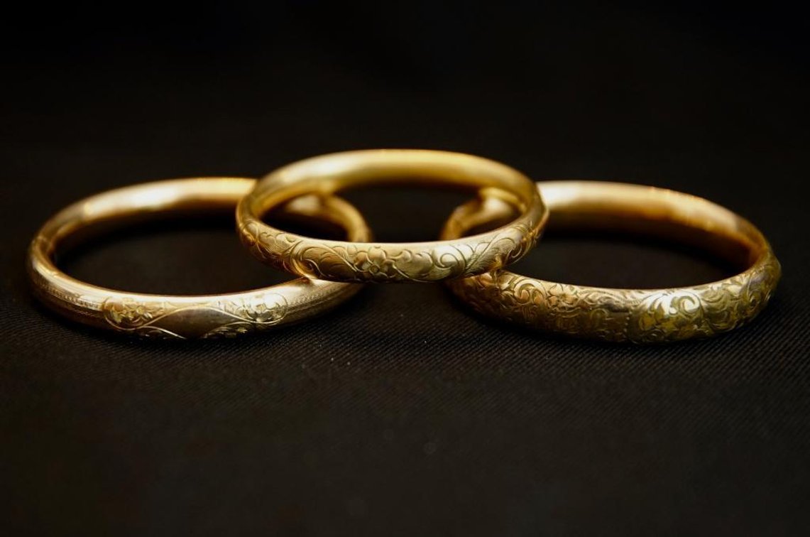 Antique Gold Filled Bangles