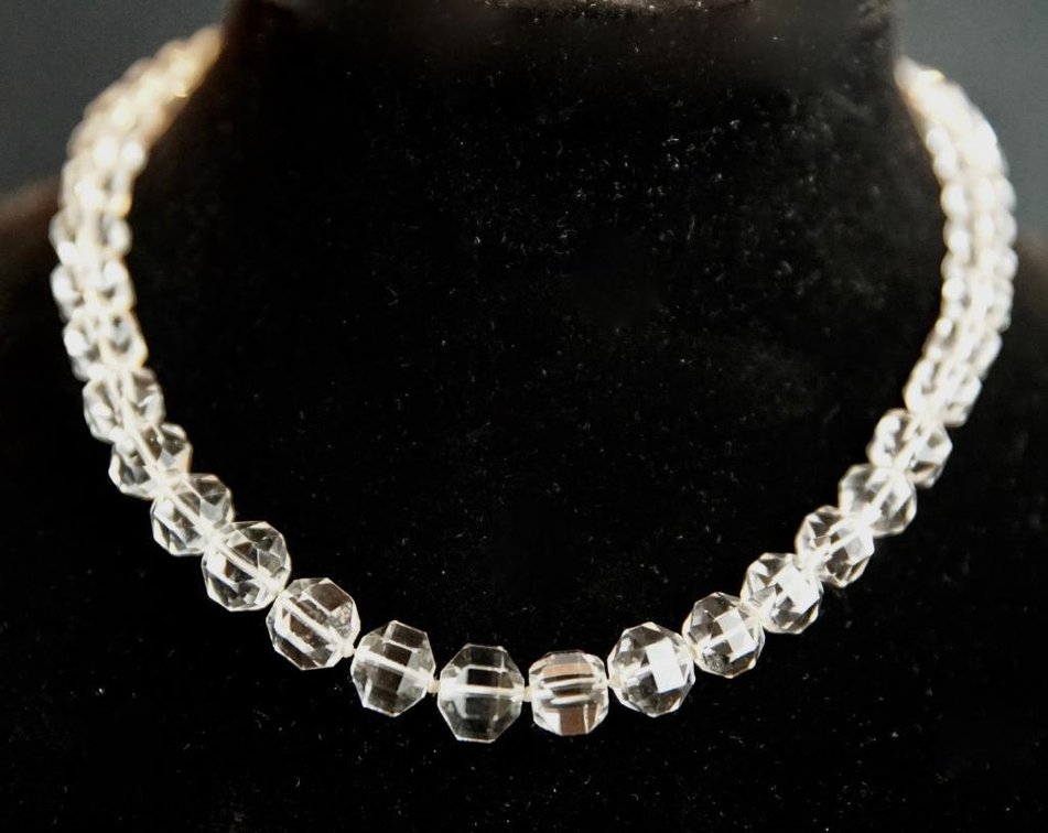 14k Rock Crystal Necklace