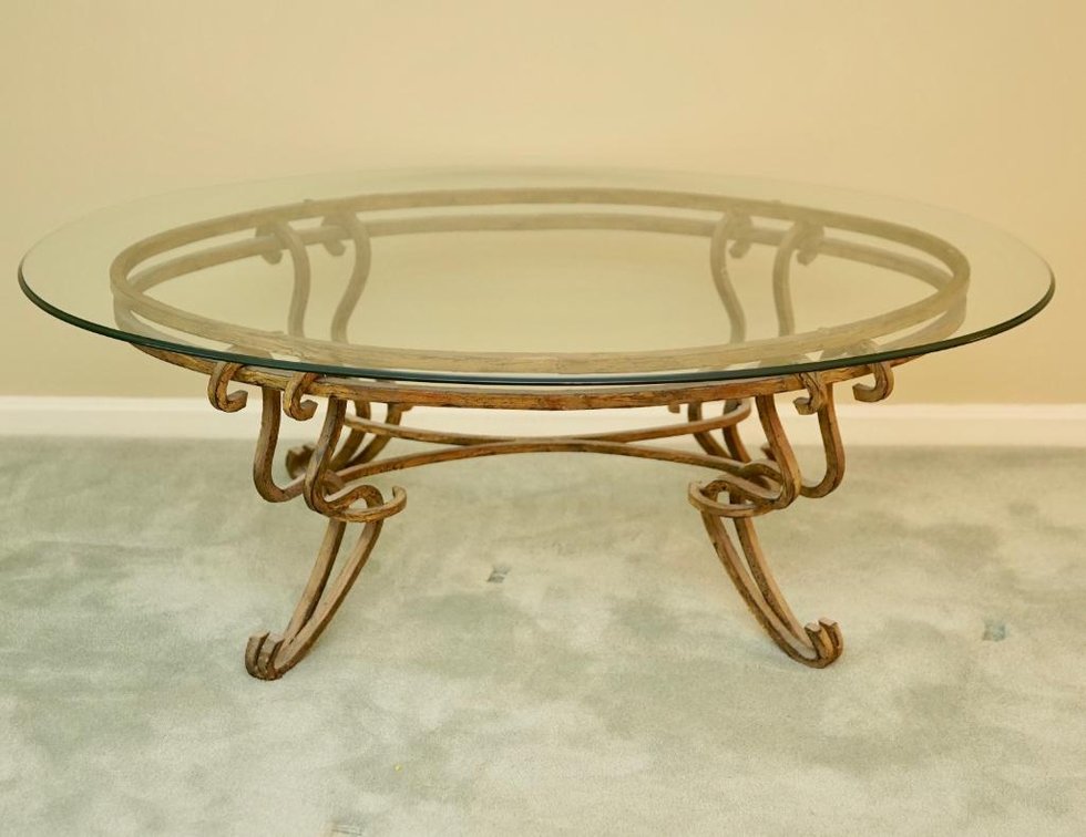 Glass Ovular Coffee Table