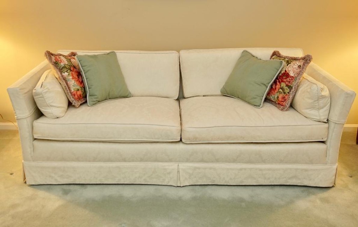 Cream Upholstered Sofa