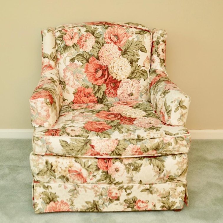 Floral Upholstered Armchair
