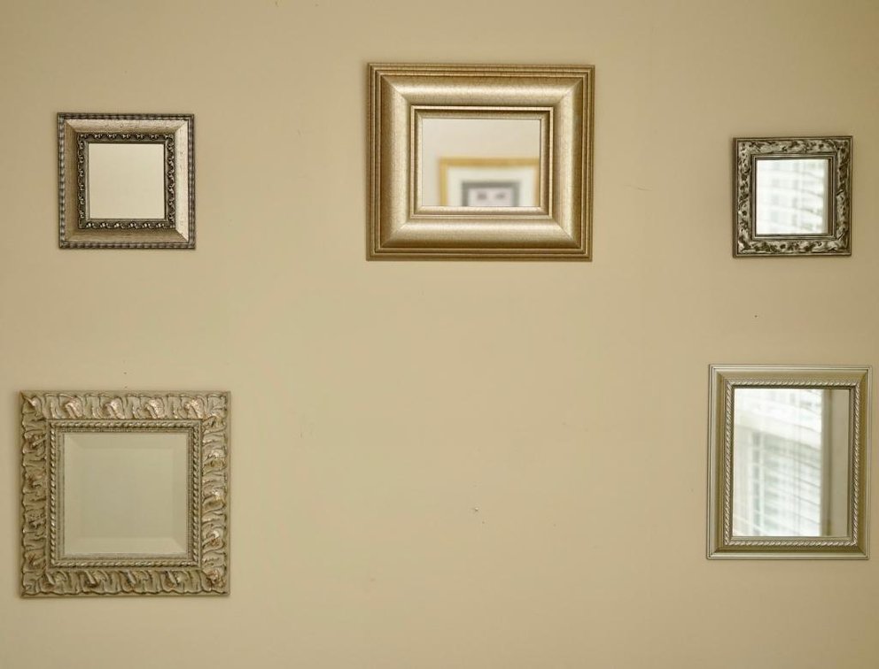 Silver Tone Framed Mirrors