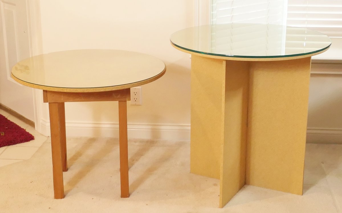 Two Glass Top Tables