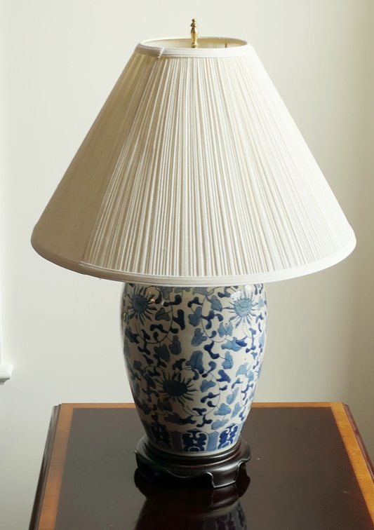 Blue and White Porcelain Lamp