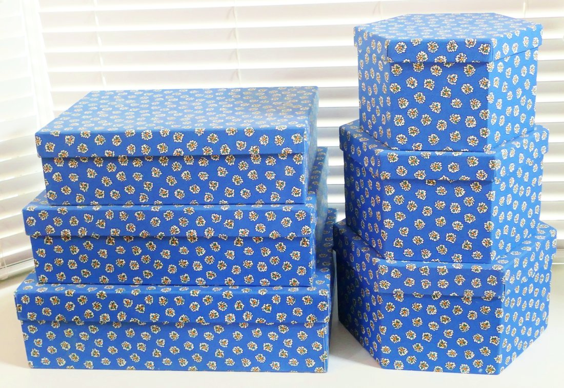 Cloth Covered Storage Boxes