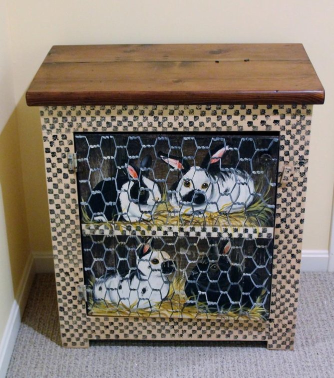 Painted Rabbit Cabinet