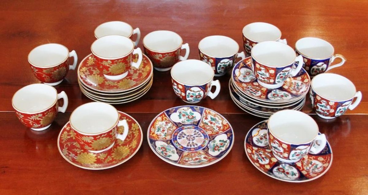 Gold Imari Tea Service for 12