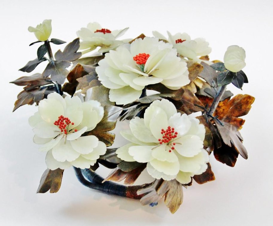 Carved Stone Centerpiece