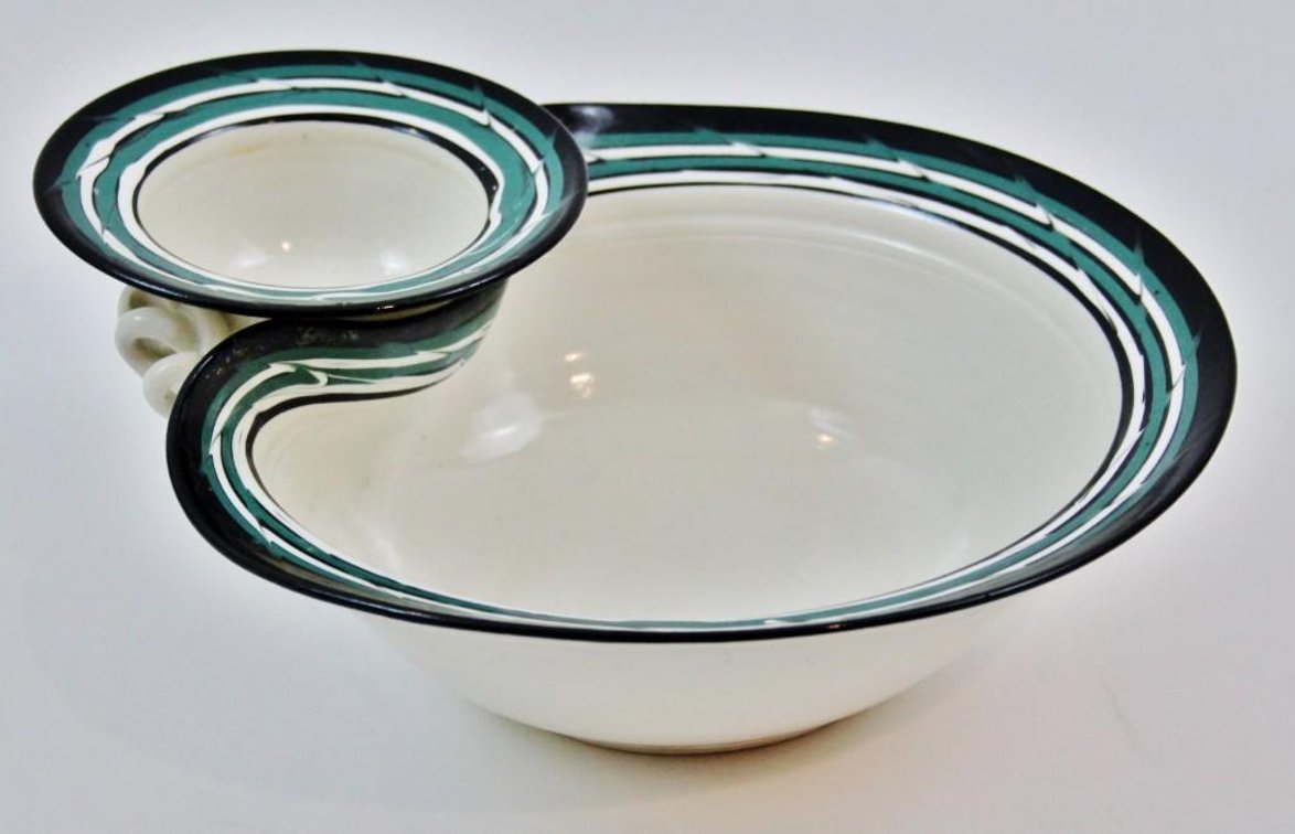 Ceramic Chip and Dip Bowl