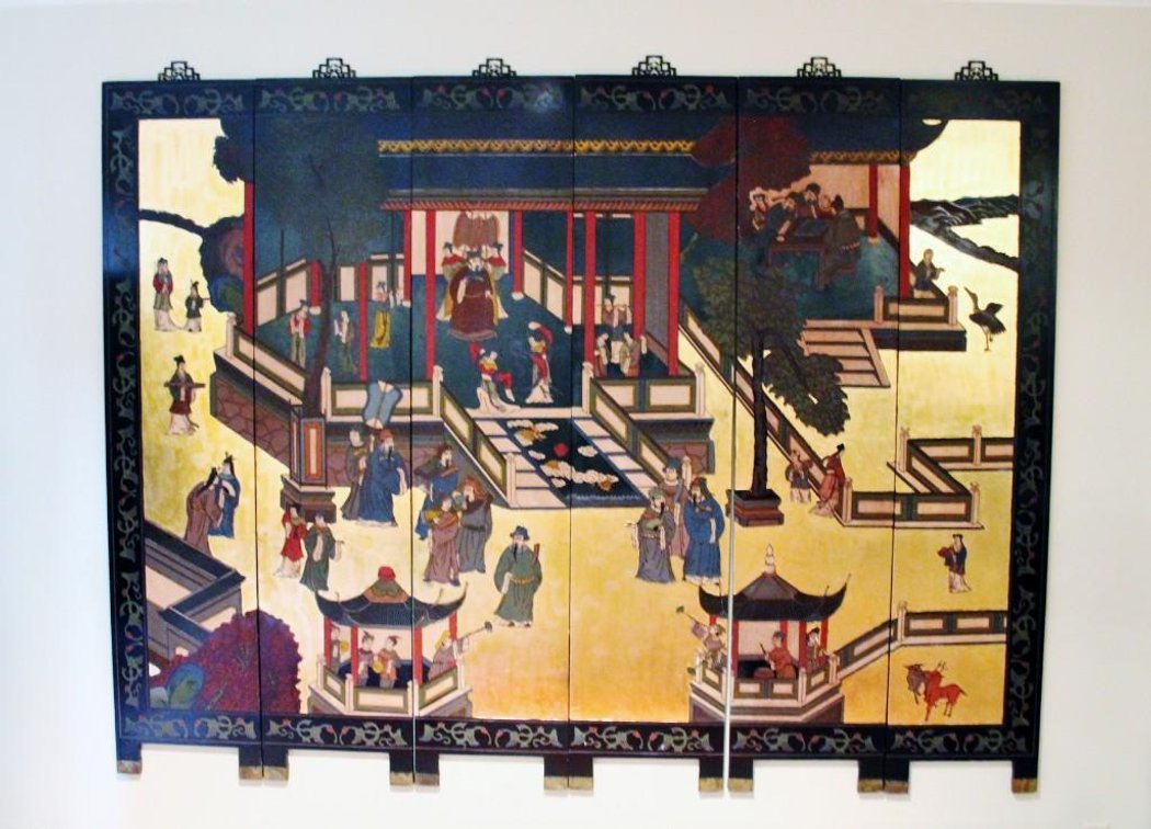 Six Panel Oriental Screen