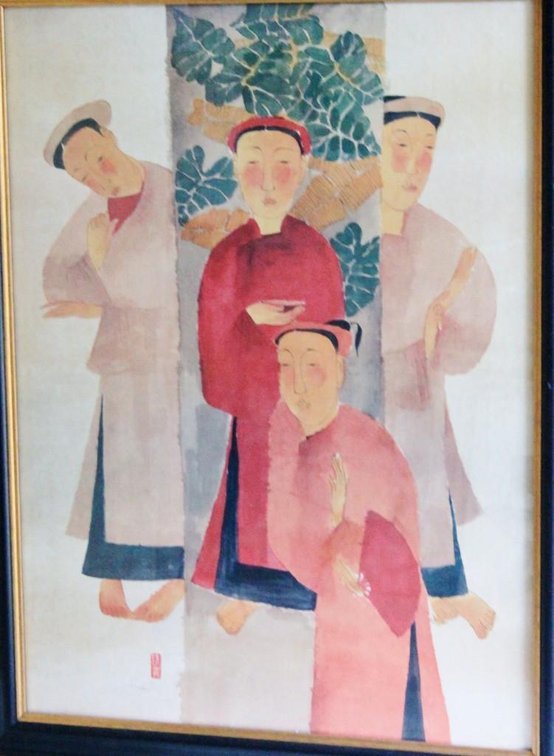 Large Framed Asian Print
